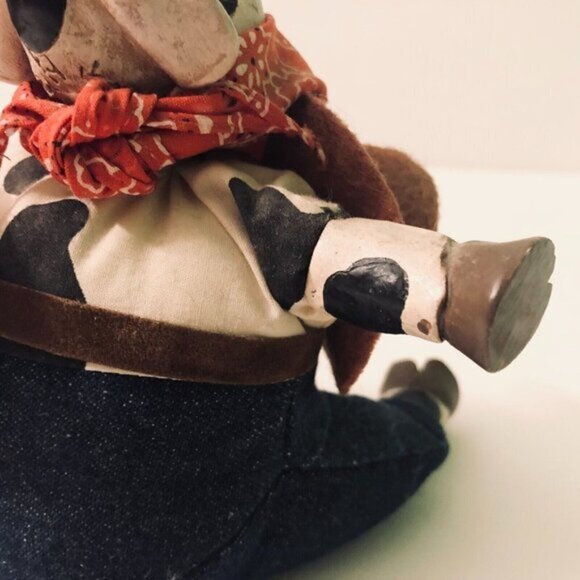 Vintage Russ Berrie Cowpokes Kathleen Kelly Ceramic Bean Bag  Cow - Picture 8 of 12